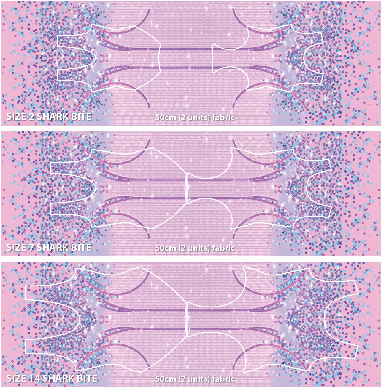 Spandex Lover Border Black - Glitter Stardust