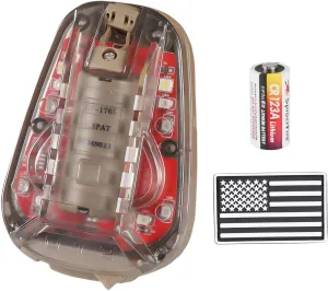 Tactical Helmet Light,4 Modes Visible LED IR Constant-on/Strobe,Waterproof Ladybird Lamp Survival Signal Light for Outdoor Sports Survival Signal Light,1*CR123A Battery Included.
