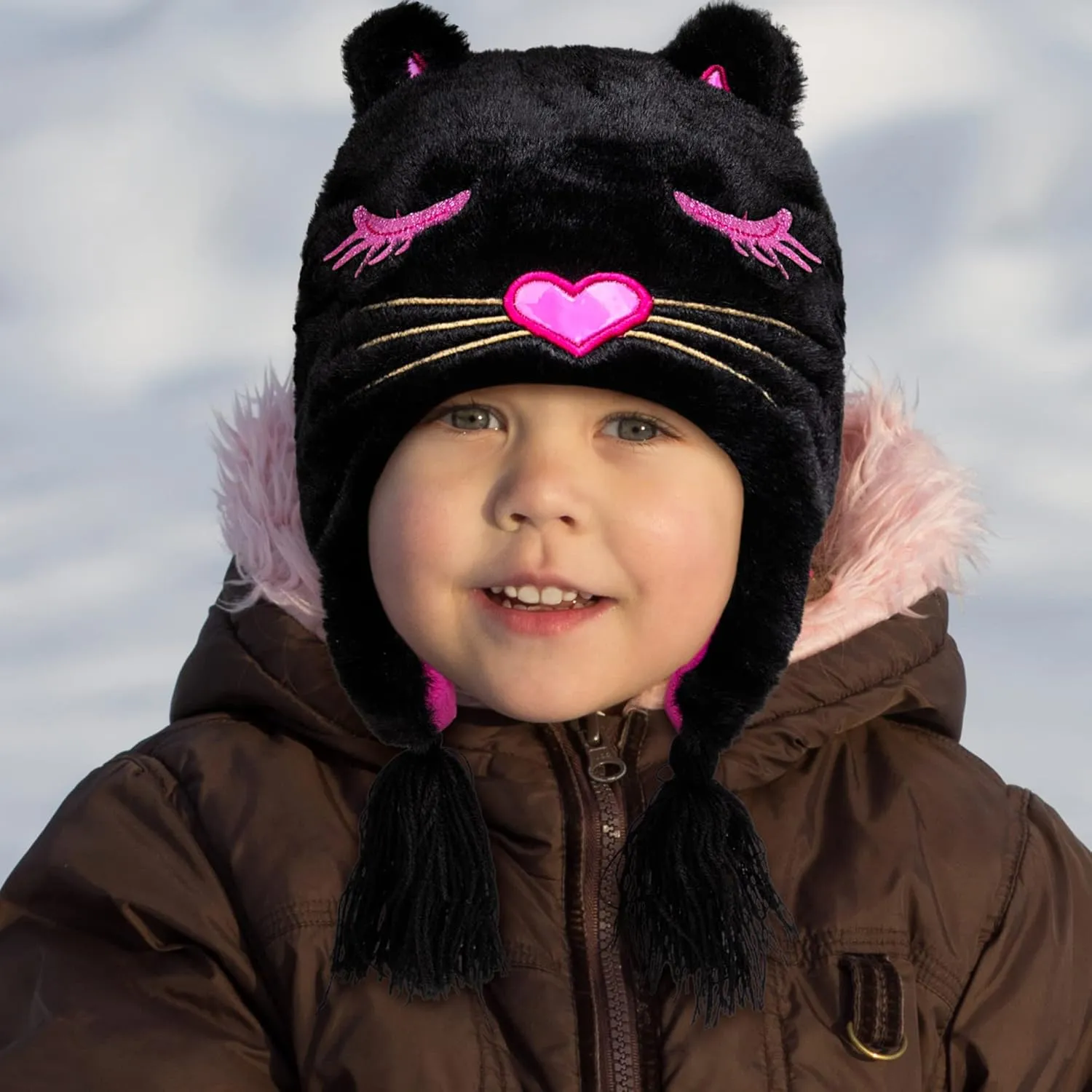 Toddler Winter Hat and Gloves Set for Ages 4-7 or Boys & Girls Winter Hat & Toddler Mittens Ages 2-4