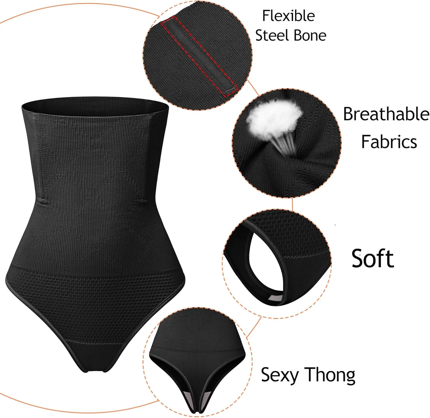 Tummy Control Thong Shapewear for Women 328 Waist Cincher Girdle Slimmer Sexy Thong Panty Shapewear