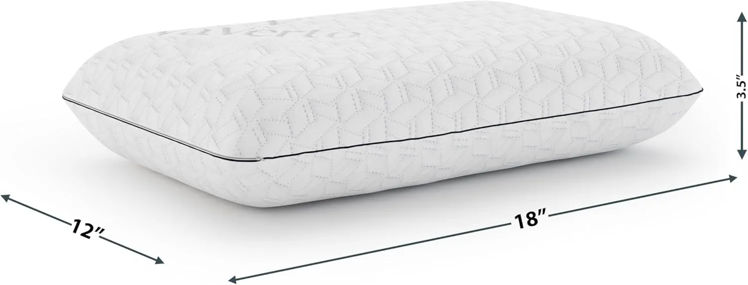 Vaverto Gray Travel and Camping Pillow - Compressible Medium Firm Memory Foam, Viscose Made from Bamboo Cover, Machine Washable, Ideal for Backpacking, Airplane, Car Travel