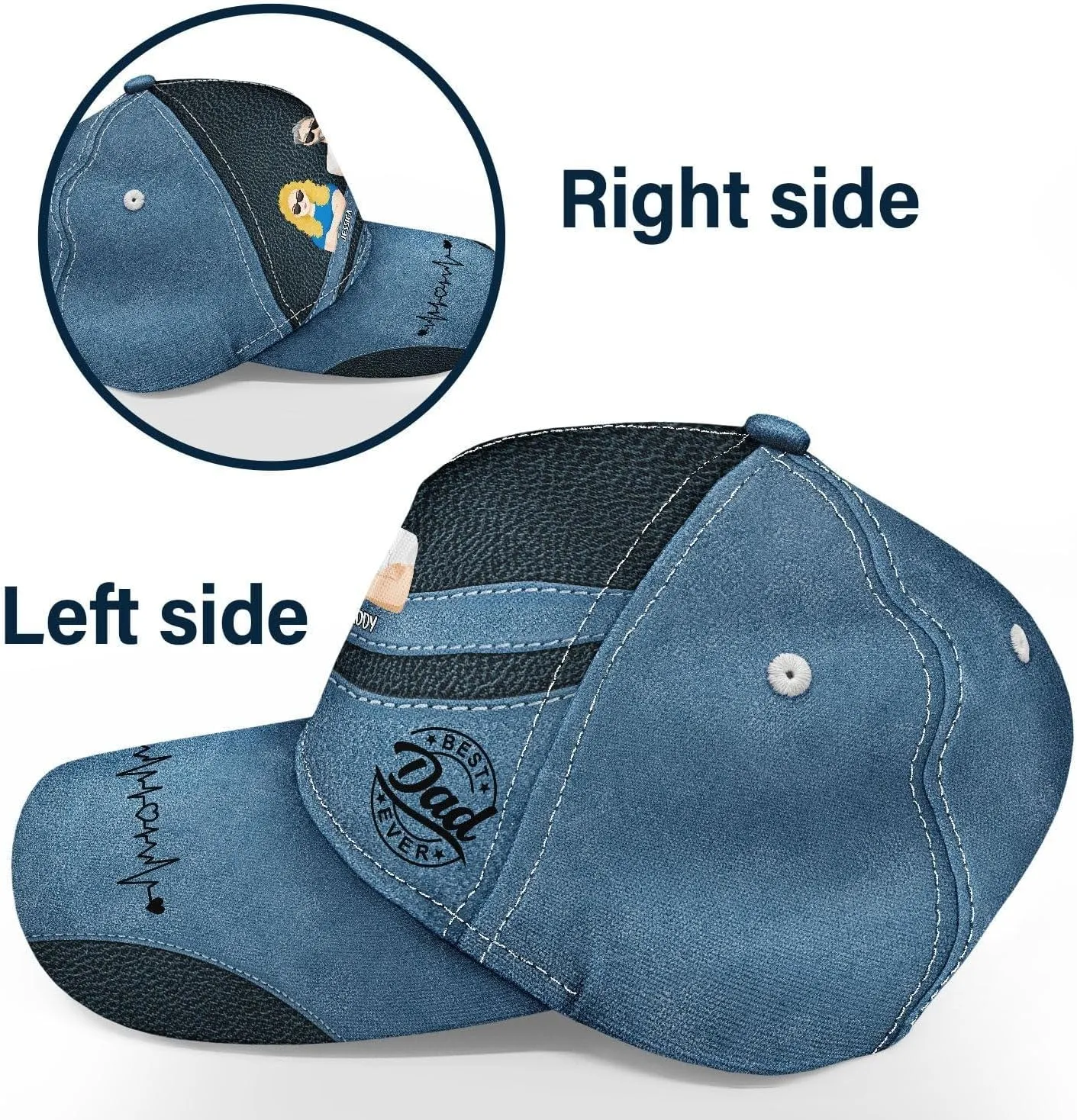 WANDER PRINTS Custom for Grandpa Dad - Personalized Classic Cap