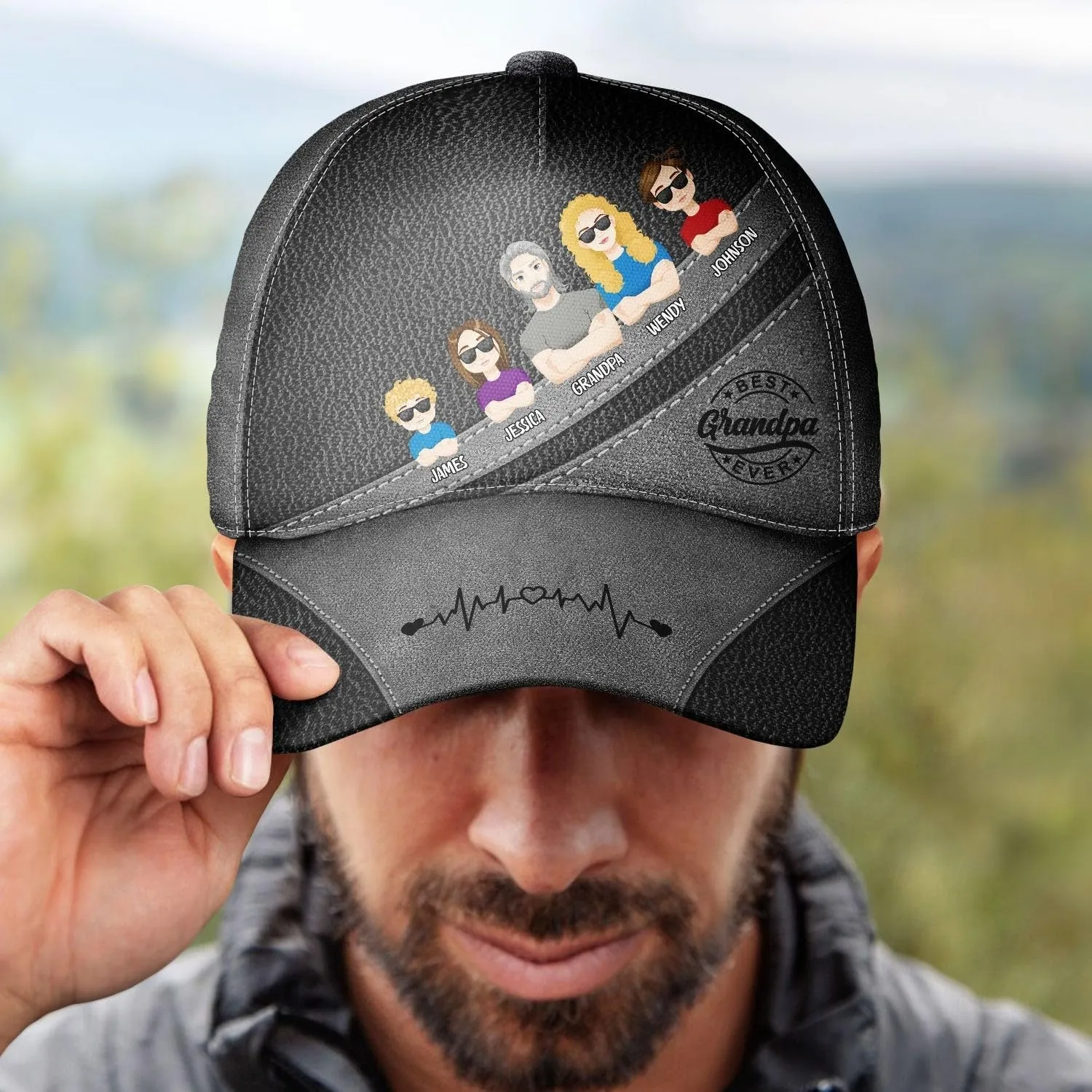 WANDER PRINTS Custom for Grandpa Dad - Personalized Classic Cap
