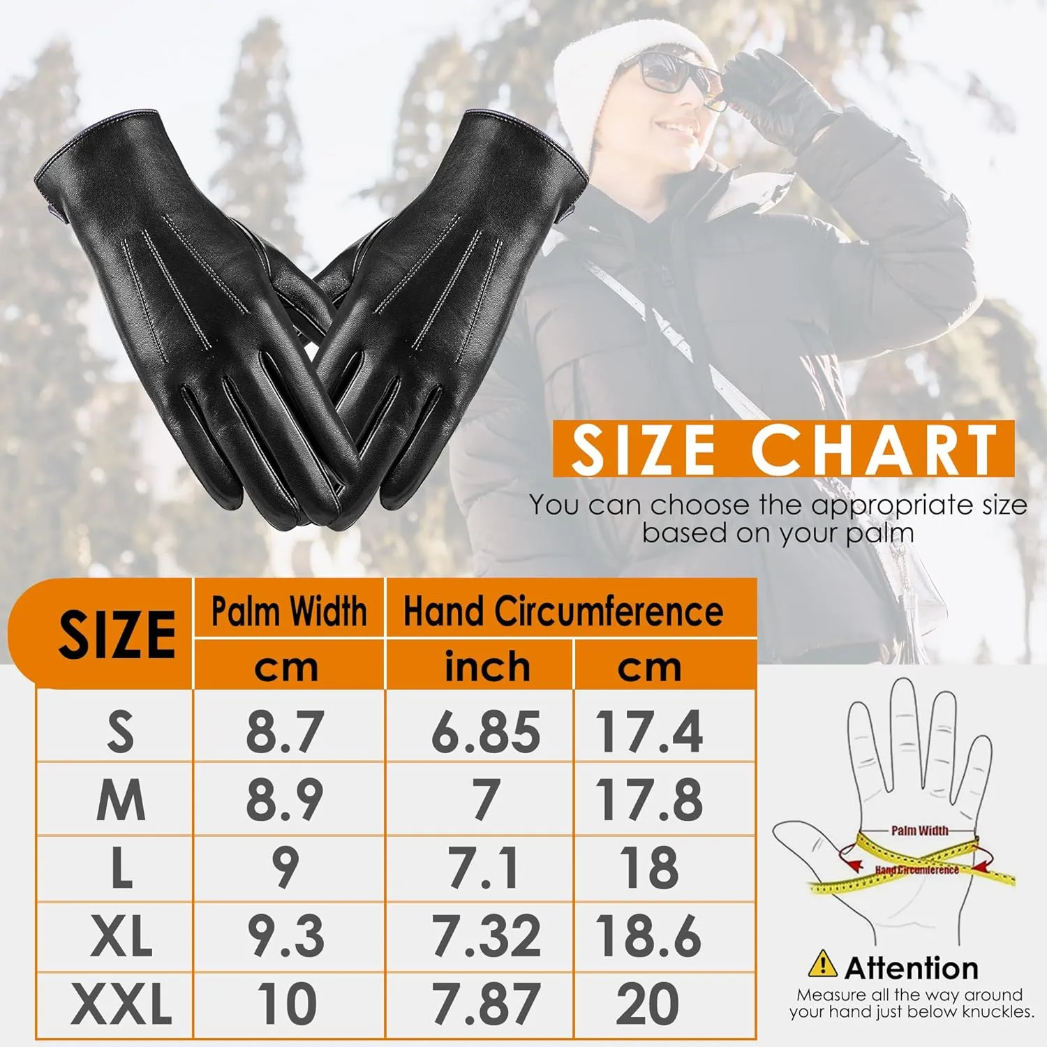 Winter Sheepskin Leather Gloves for Women,Intelligent Texting Wool Lined Touch Screen Warm Gloves