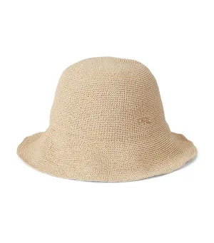 Women's Crochet Gardener Straw Hat Natural