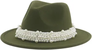 Womens Hats Classic Fedora Hats for Men Pearl Luxury Winter Hat