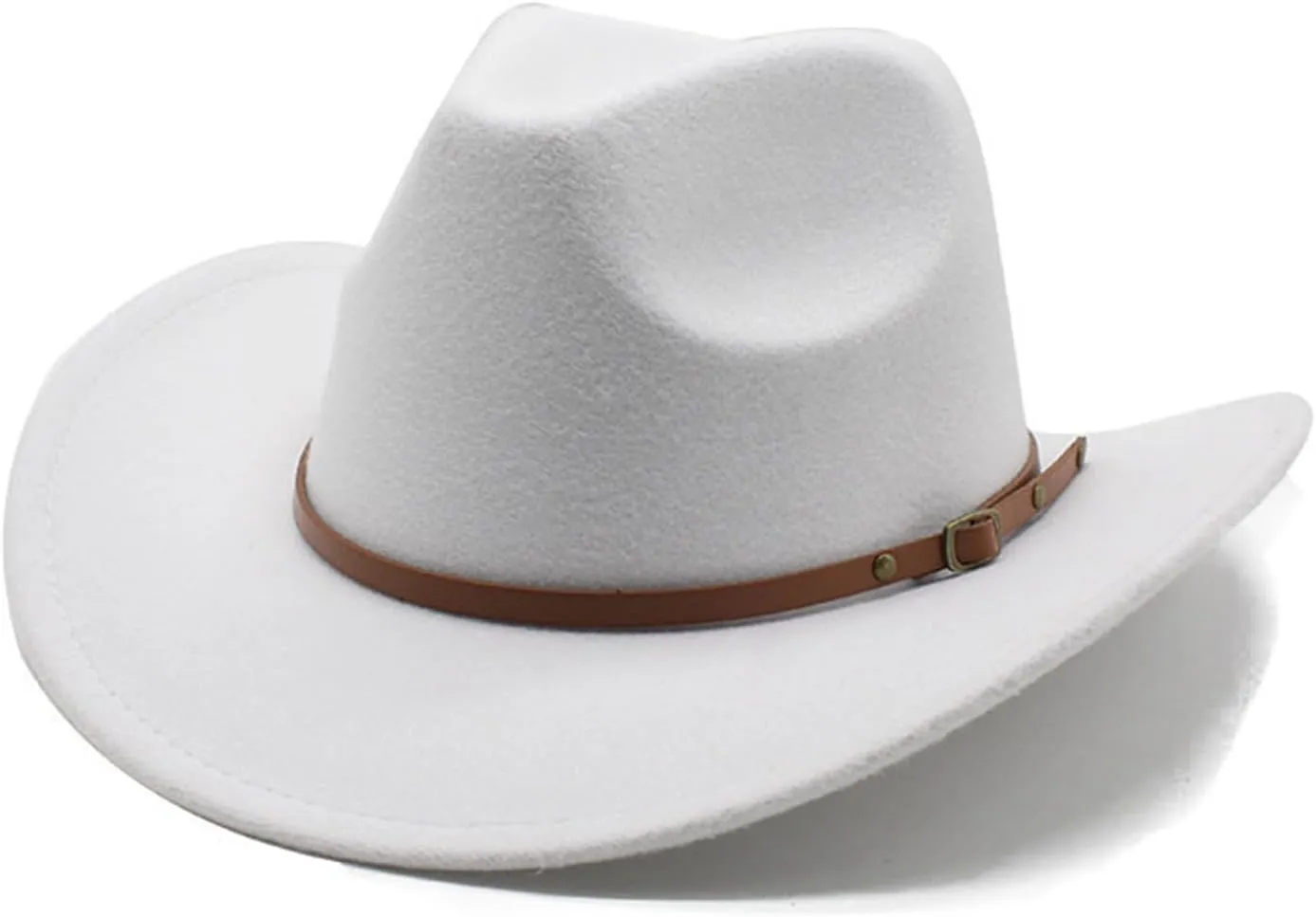 Woolen Felt Hat for Adult with Buckle Belt Fashion Carnivals Party Costume Women Men Halloween Party Supply