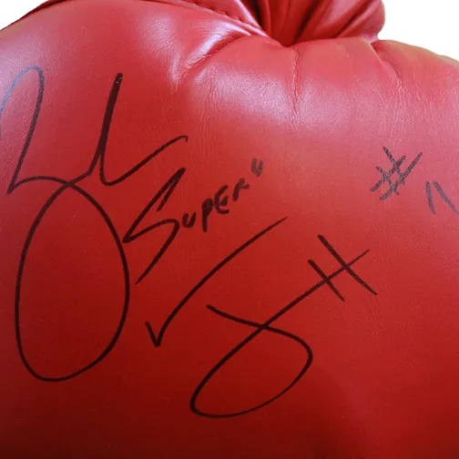Zab Judah Autographed Red Boxing Glove (JSA)